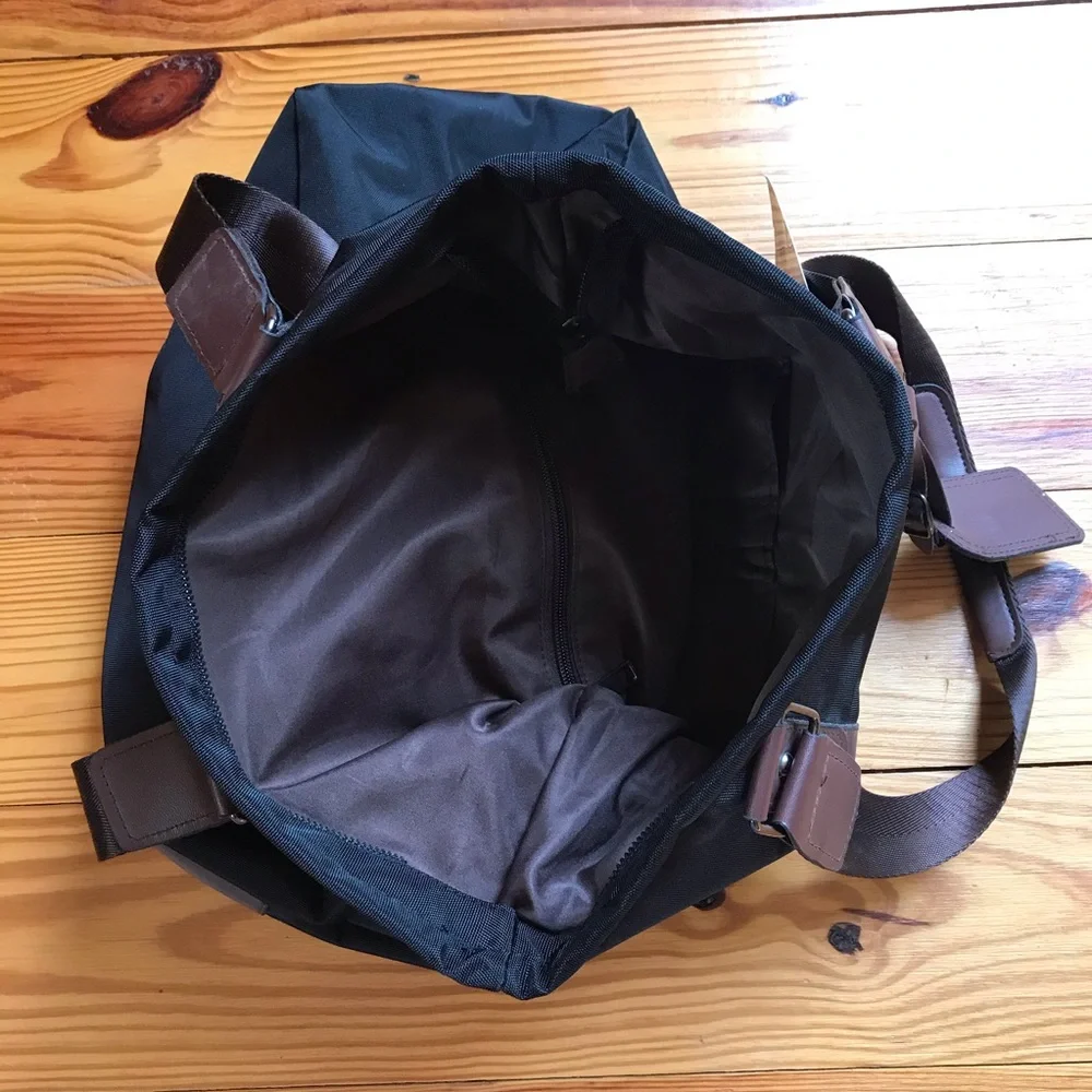 Adrienne Vittadini Black Brown Travel Carry On Bag, NWT, 15” x 18”